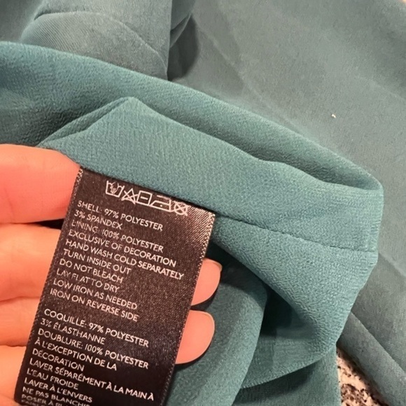 Kimchi Blue Long Sleeve Teal Green Dress with Back Cut Outs - Picture 12 of 15